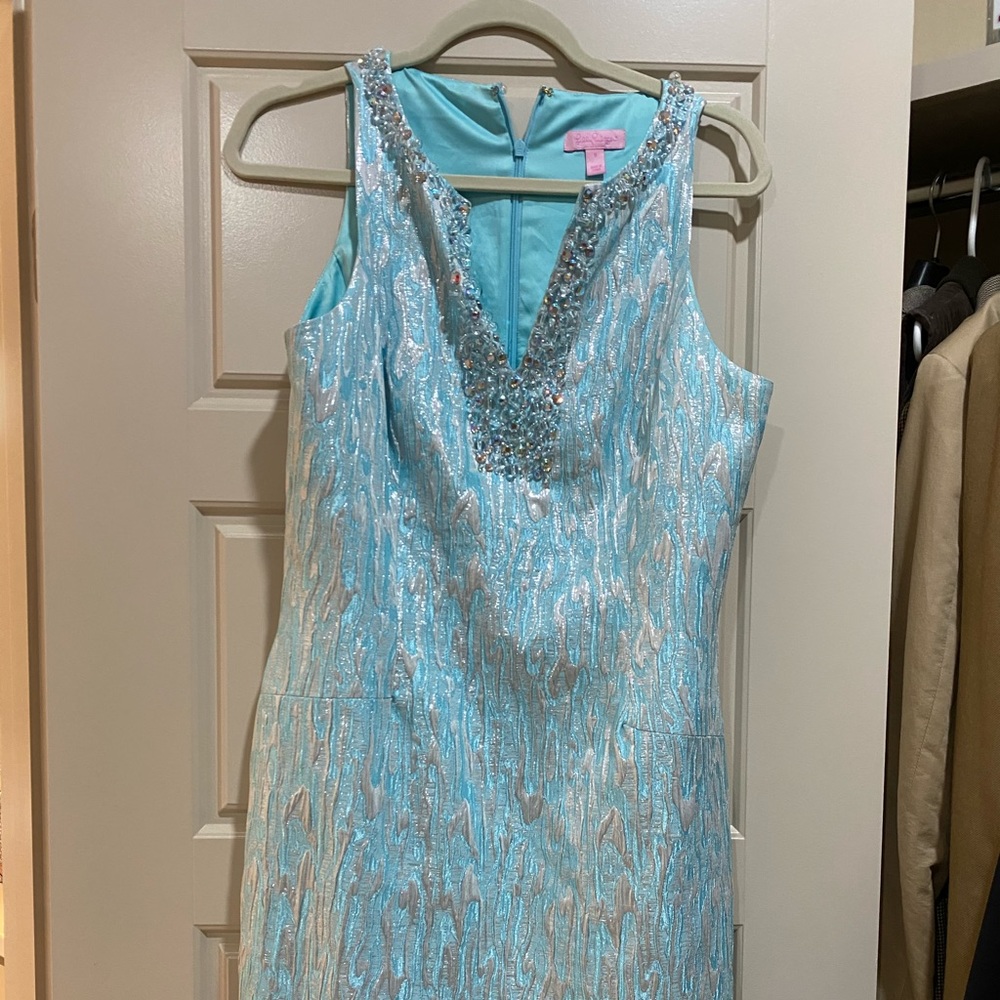 Lilly Pulitzer Beaded Blue Dress